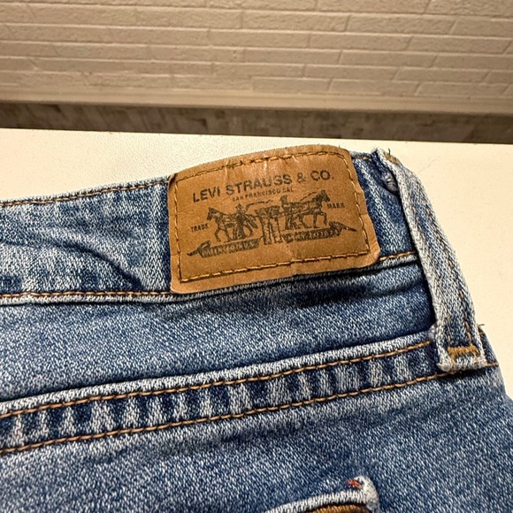 Levi 545 Strauss Co 14M Blue Denim Bootcut Jeans Women's Low Rise Stretch - Picture 4 of 5